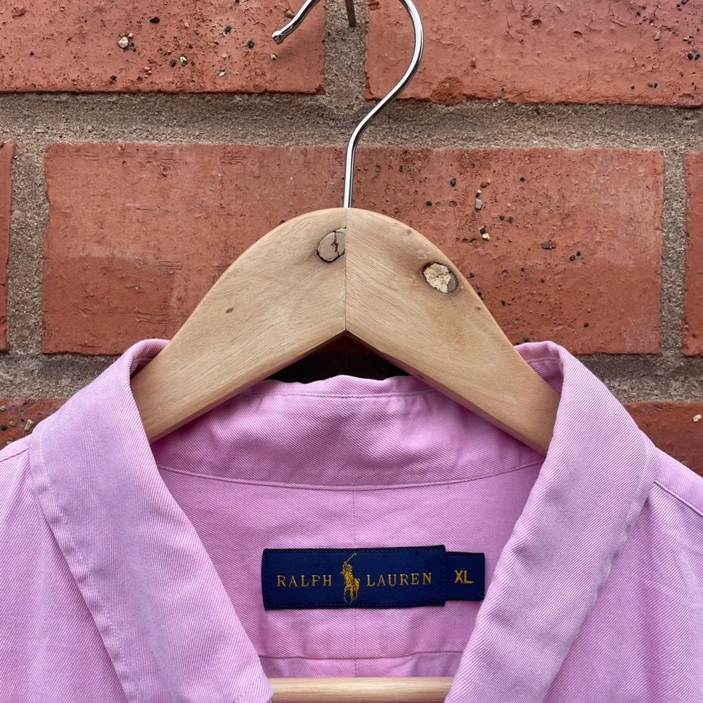 Pink Ralph Lauren cotton long sleeve shirt - Picture 4 of 4